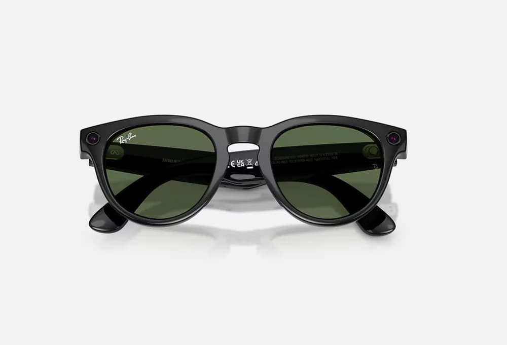 RayBan Meta HEADLINER Low Bridge Fit - Shinny Black - G-15 Green GEN2 — miniatură