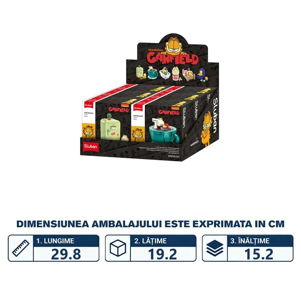 Set de constructie, 6 modele/display, Garfield - Sluban — miniatură