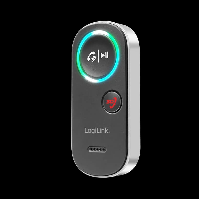RECEIVER audio Logilink, conec prin Jack 3.5mm, dist max 10m, BT v5.4, ac. 150mAh, pana la 12 ore, card microSD, indicator LED, ant int, black 43501884 "BT0068" — miniatură