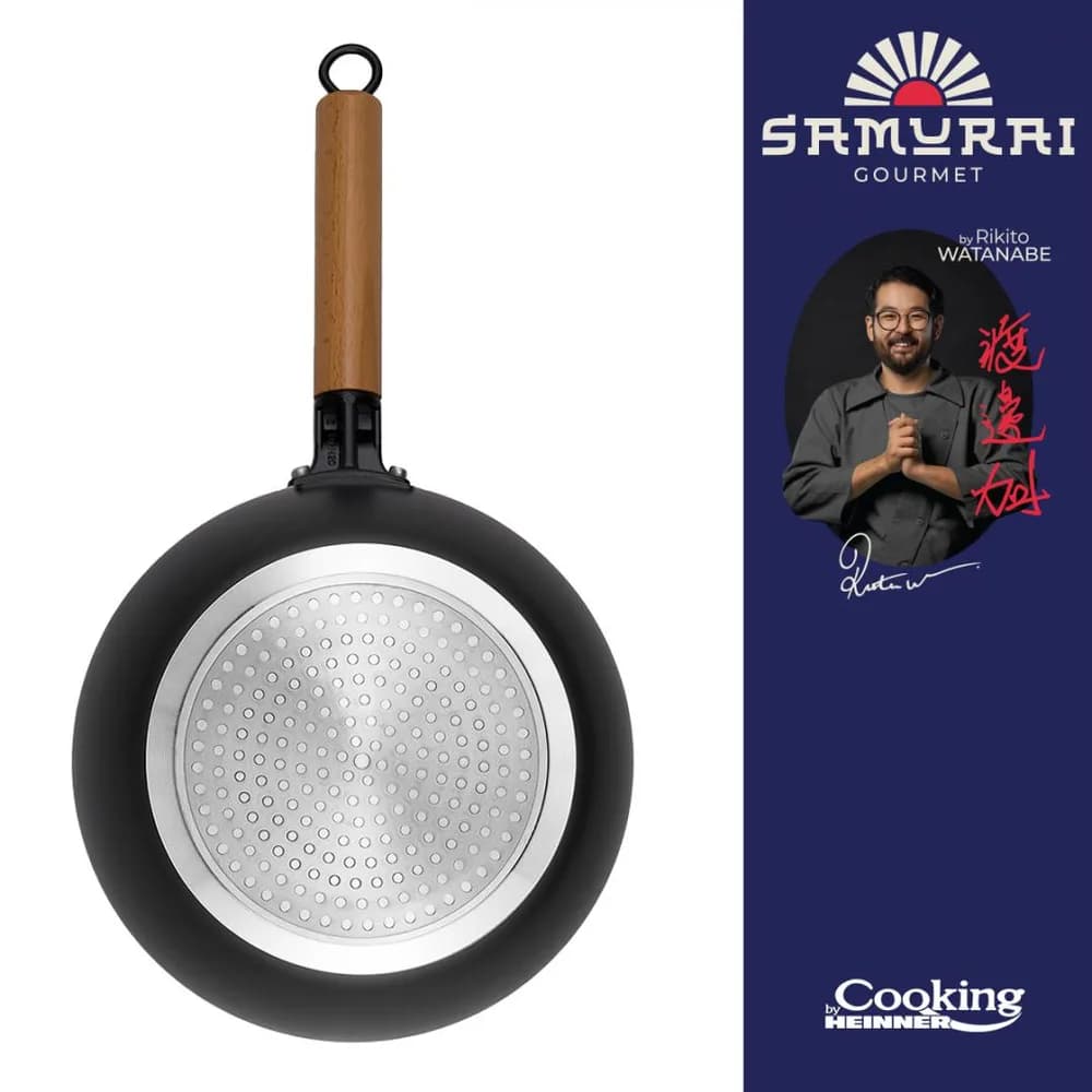 TIGAIE WOK + CAPAC 26X7.5CM, RIKITO WATANABE, SAMURAI GOURMET, COOKING BY HEINNER — miniatură