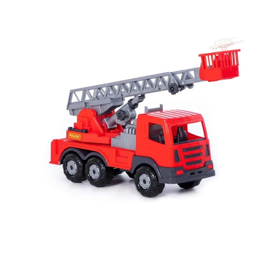 Camion pompieri + elevator - Supertruck, 45x16.5x26 cm, Polesie — miniatură