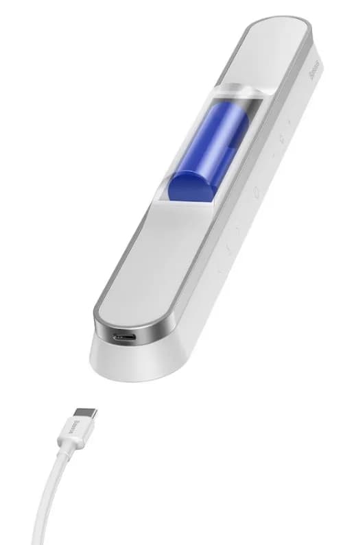 LAMPA BIROU LED Baseus, pentru citit cu suport magnetic, acumulator 1800mAh, putere 5W, temperatura culoare 3000k-5000k, alb "DGXC-02" - 6953156229594 — miniatură