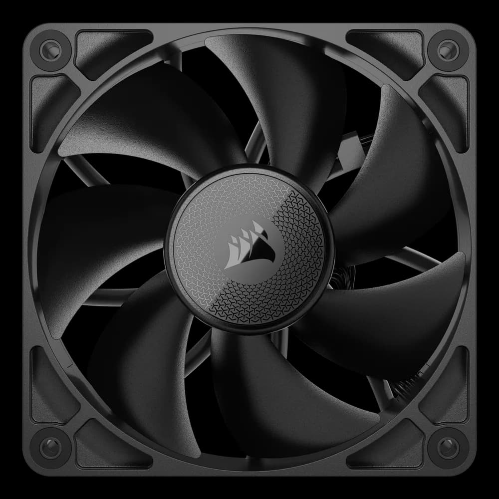 VENTILATOR Corsair iCUE LINK RX120 1x120mm NEGRU, viteza 0.400-2100 RPM +/- 10%, 10.5-74.2 CFM, Presiune Statica: 0.12-4.38 mm-H2O, 10-36dBA, Prindere magnetica, Lungime cablu 135mm "CO-9051009-WW" — miniatură