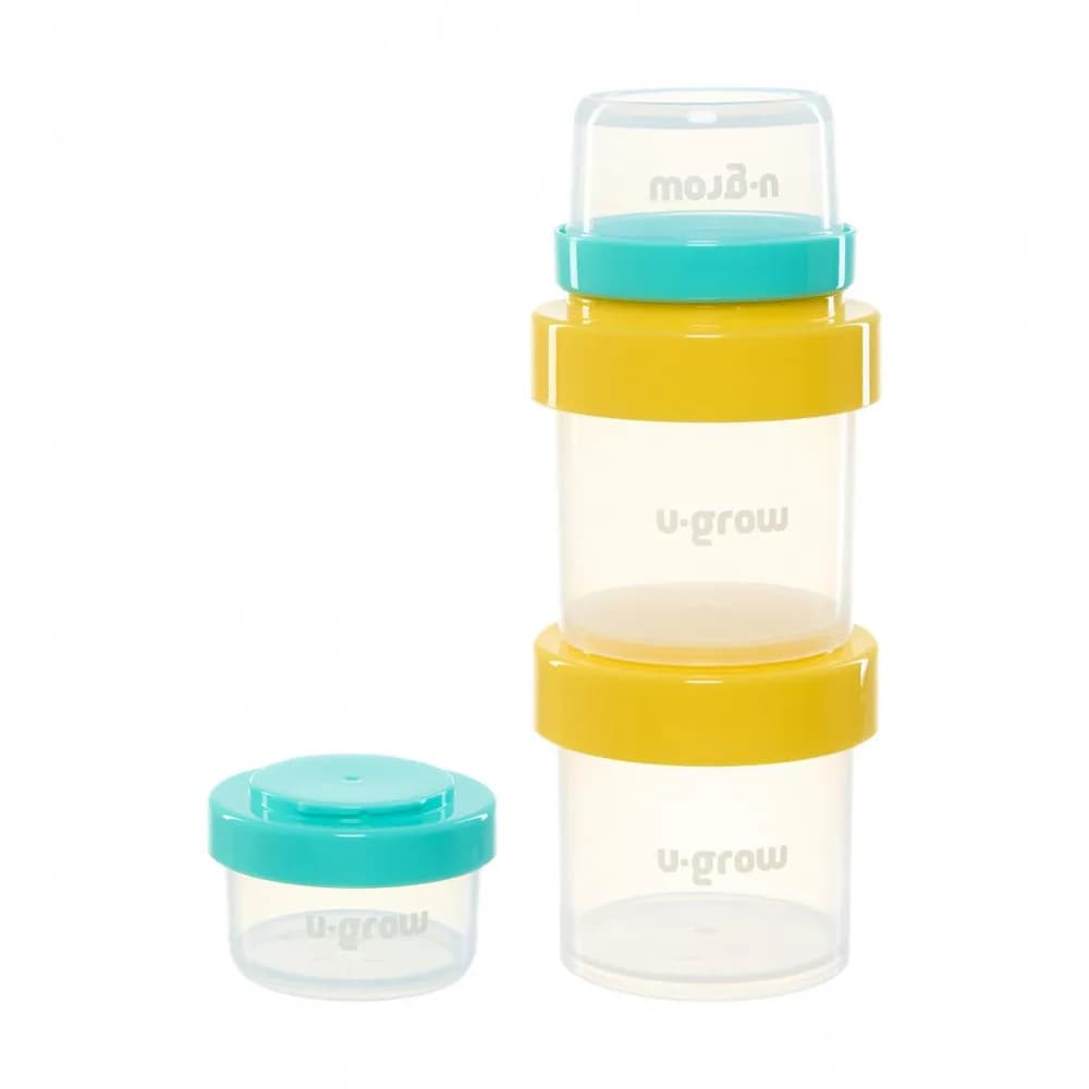Set 8 recipiente cu capac pentru stocare hrana copii, 4*80ml + 4*220ml, U-Grow — miniatură
