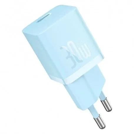 INCARCATOR retea Baseus GaN5 Pro, Quick Charge 30W, 1 x USB Type-C, include cablu USB Type-C la USB Type-C 100W 1m, albastru "P10110902313-00" - 6932172654429