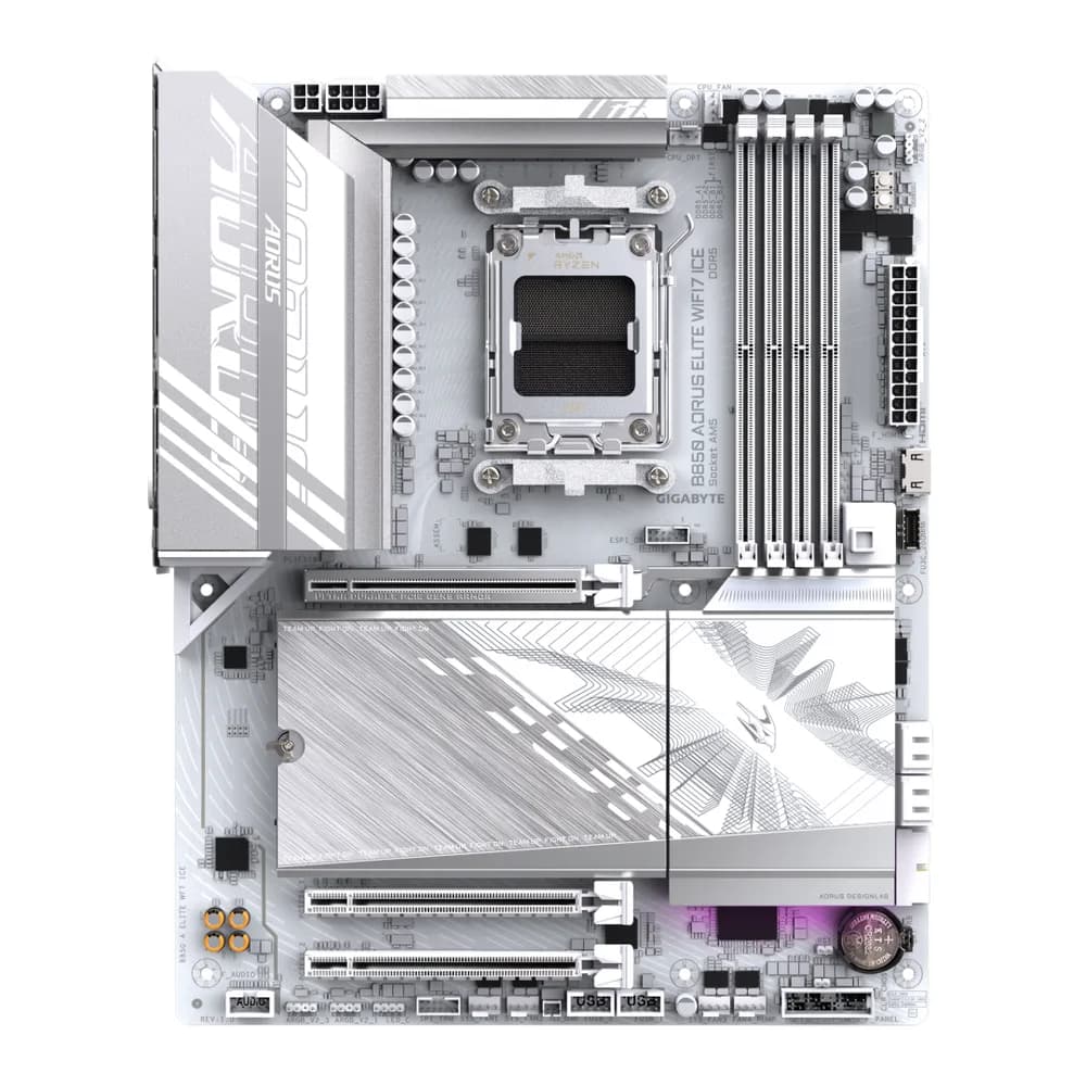Placa de baza Gigabyte B850 AORUS ELITE WIFI7 ICE, Socket AM5, DDR5, ATX — miniatură