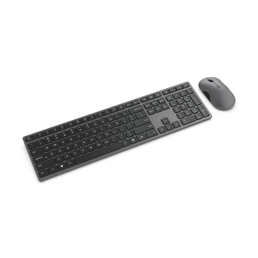 Kit wireless tastatura si mouse Lenovo 700 Modern, taste numerice, gri inchis — miniatură