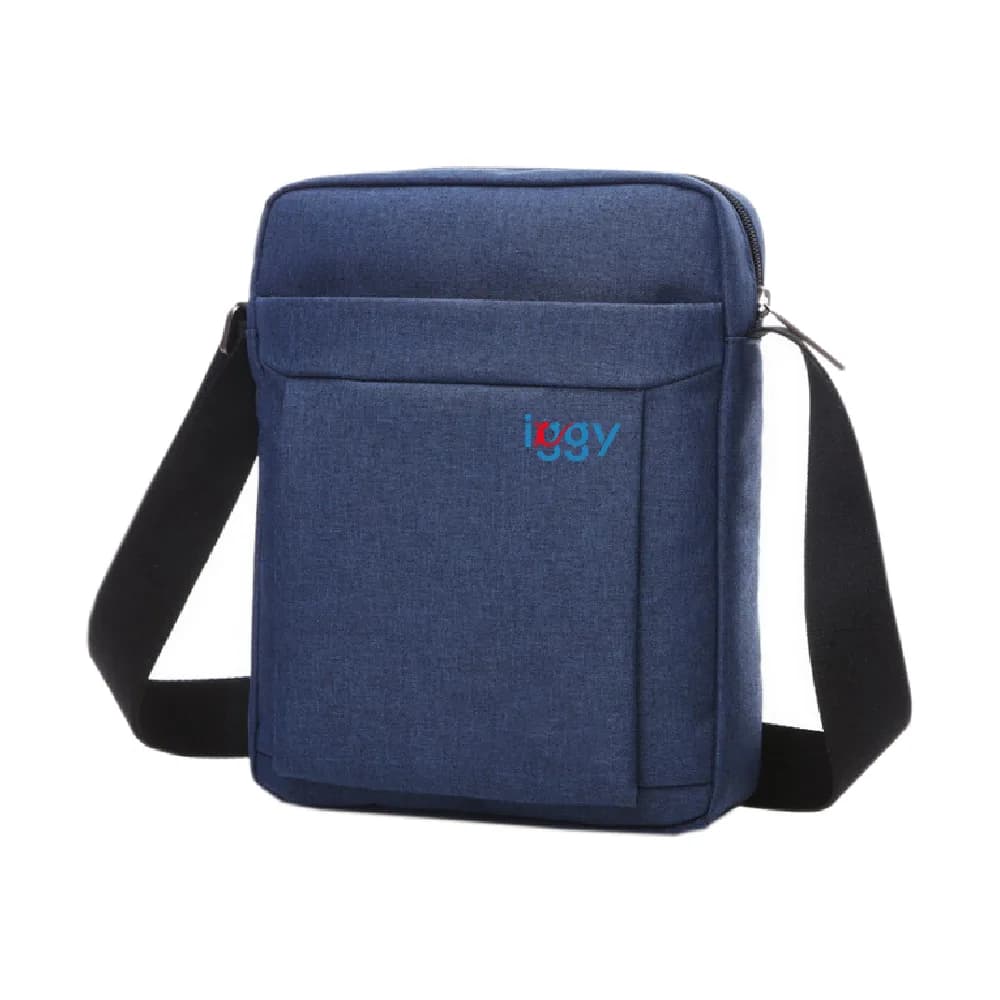 GEANTA CROSSBODY Iggy,1 bretea, 1 compartiment principal,1 compartiment frontal, 21x26x5.6cm, polyester,albastru "IGSB-CROSS-BL" — miniatură