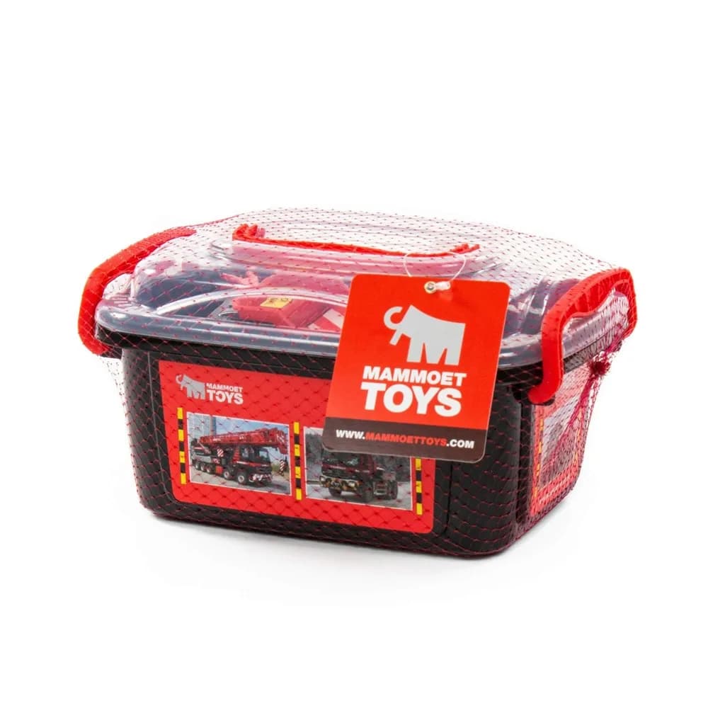 Set masinute si cuburi constructii - Mammoet, 28.5x19.5x15.5 cm, Polesie — miniatură