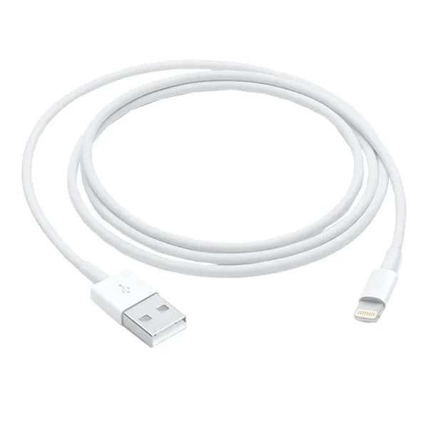 CABLU alimentare si date smartphone Apple, Lightning (T) la USB 2.0 (T), cauciuc, lungime 1 m, alb, "mxly2zm/a"