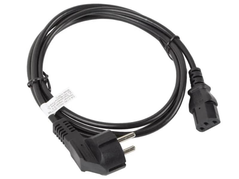 CEE 7/7->IEC 320 C13 POWER CORD 1.8M BLACK LANBERG