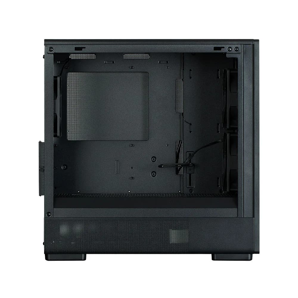 CARCASA Zalman "P10 NAMU", mini tower, gaming, fara sursa, suporta 7xfan, 3xfan inclus, PSU shroud, display 9.1inch, USB Type-C x 1, USB 3.1 gen1, audio+mic, 5 sloturi expansiune, negru, "P10 NAMU Black" — miniatură