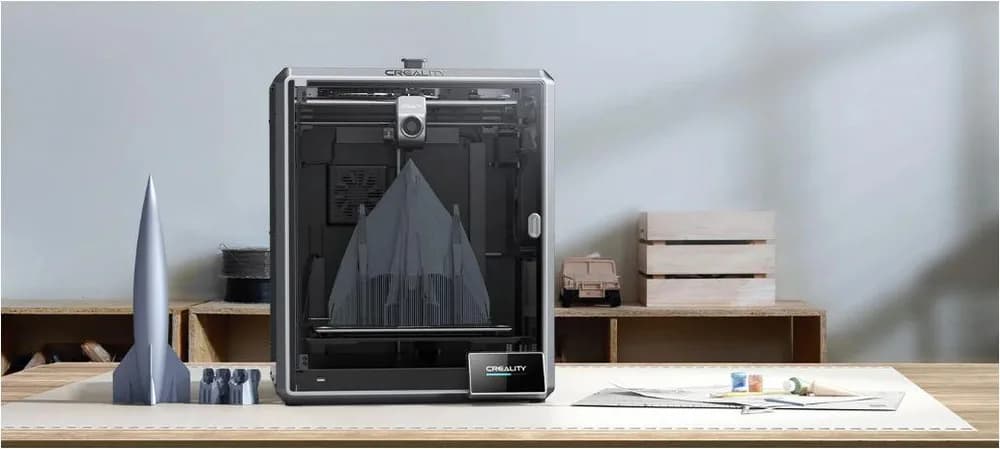 Imprimanta 3D Creality K1 MAX, Tehnologie FDM, viteza printare 600mm/s, Precizie 100 +/-0.1mm, Diametru filament: 1.75mm, tip filament compatibil: ABS/PLA/PETG/PET/TPU/PA/ABS/ASA/PC/PLA-CF/PA-CF/PET-CF, Transfer fisier: USB drive,WIFI temperatura duza:300 C, Format fisier: G-code,Software: Creality — miniatură