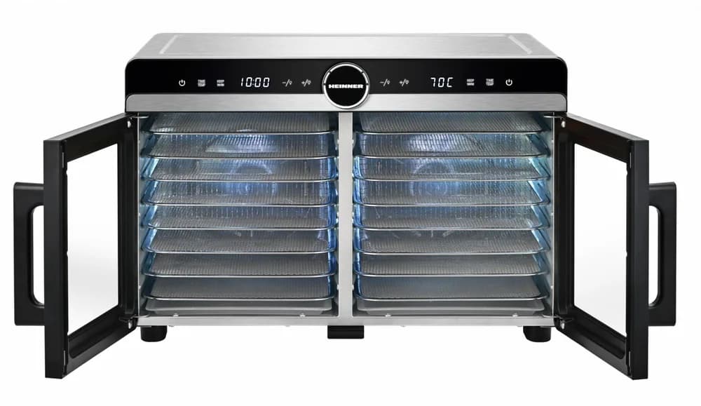 DESHIDRATOR FRUCTE SI LEGUME HEINNER DUALDRY ELITE HFD-KDDB1400BKSS — miniatură
