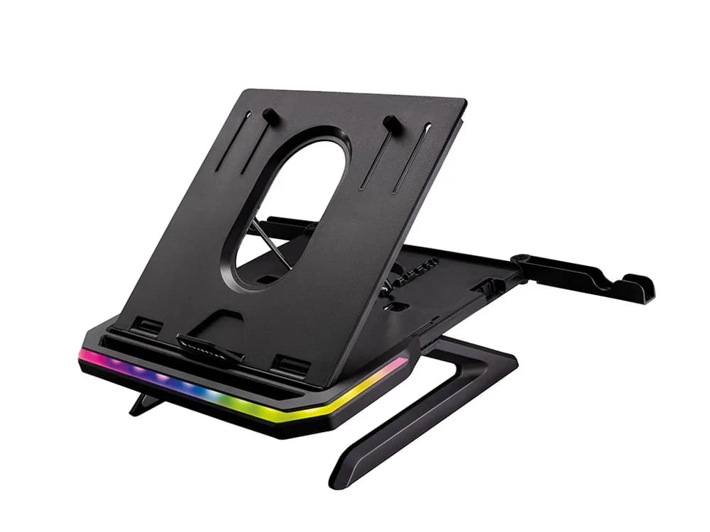 STAND Notebook Verbatim Portus X1 Foldable Laptop Stand with RGB "48842" — miniatură