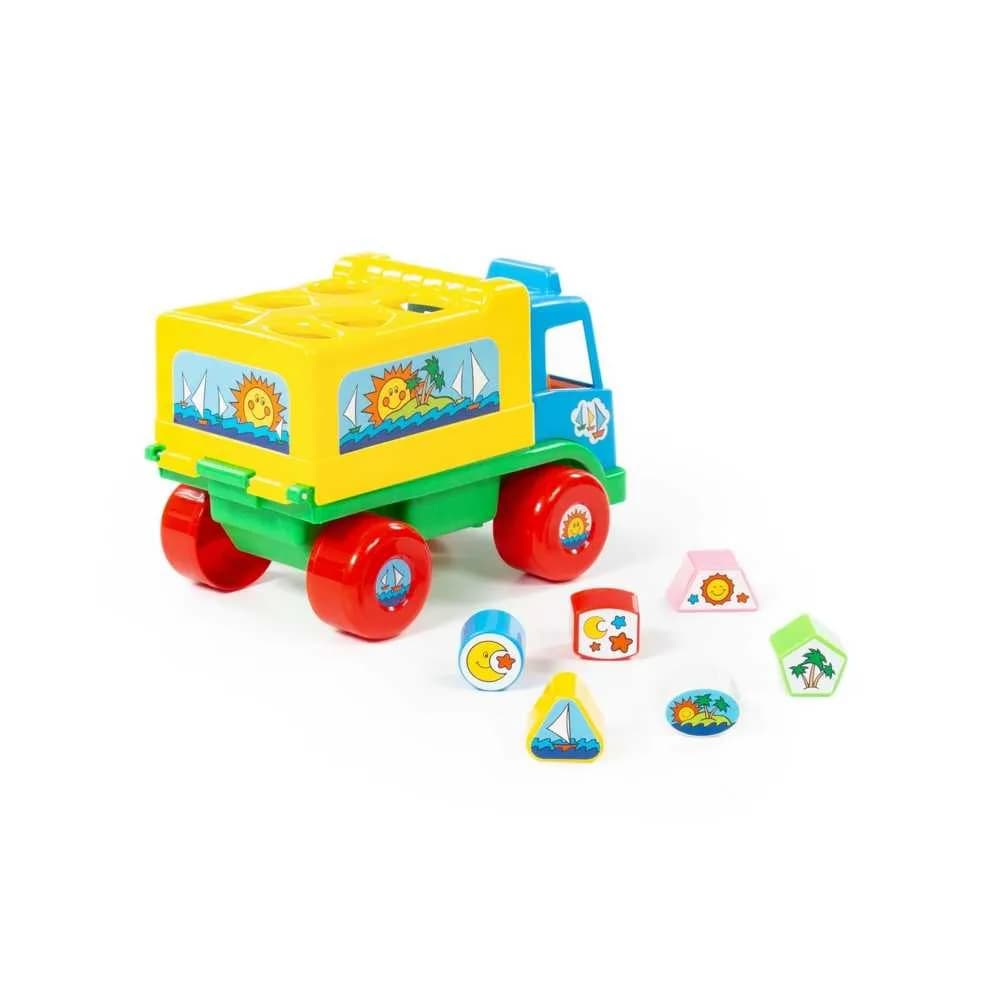 Camion educativ+forme, 26x16x17 cm, Cavallino — miniatură