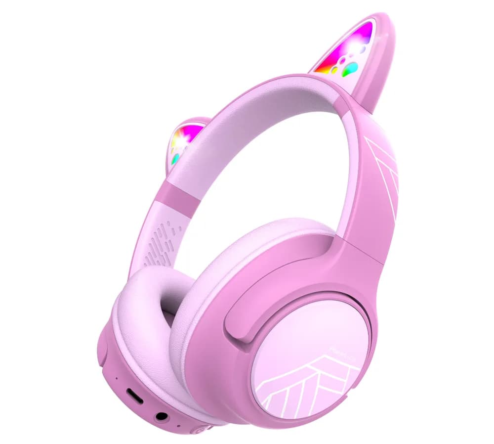 Casti Head-band PowerLocus Bobo, Wireless, Roz — miniatură