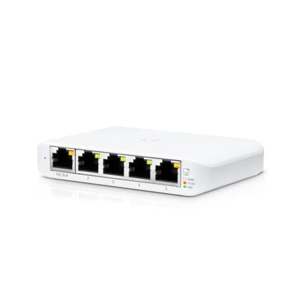 SWITCH PoE UBIQUITI, port Gigabit x 5, SFP nu, managed, carcasa plastic, "USW-FLEX-MINI"