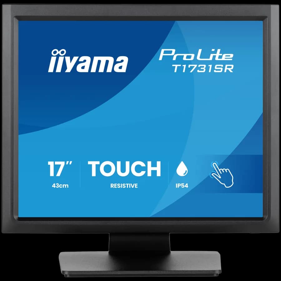 IIYAMA Monitor ProLite T1731SR-B2S 17" touchscreen TN 1280x1024 5:4 5ms serial resistive anti-glare treatment IP54 (front) "T1731SR-B2S"