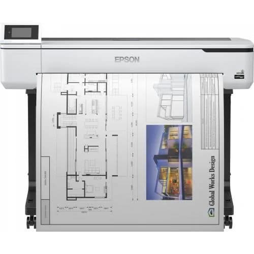 Plotter Epson Surecolor T5100 36", format A0, 4 culori, rezolutie max 2400 x 1200  DPI, memorie 1GB RAM, limbaje de printare: RTL, HP-GL2, ESC/P, Auto cutter, stand ,ecran tactil 10.9cm, interfata: USB2.0, Retea, WI-FI, consumabile: C13T40C140, C13T40D140, C13T40C240, C13T40D240, C13T40C340
