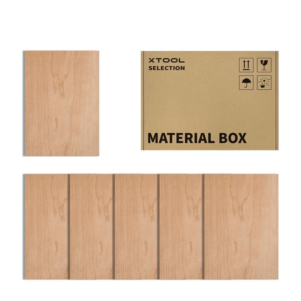 Material pentru gravare laser xTool 3 mm Cherry Plywood (6-Pack) — miniatură