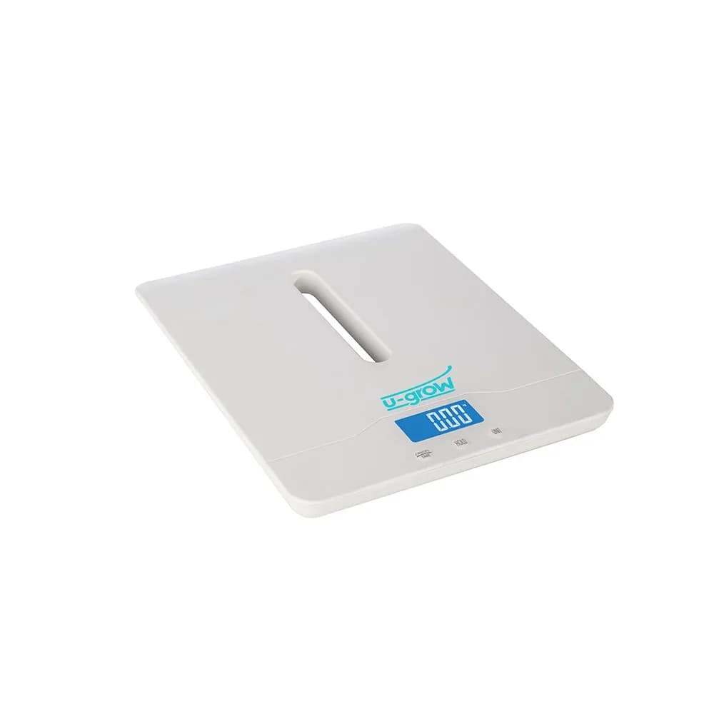 Cantar digital corporal 2in1 pentru bebe si mama, U-Grow, Display LED, Auto off, Functie Tara, 100kg, Alb — miniatură