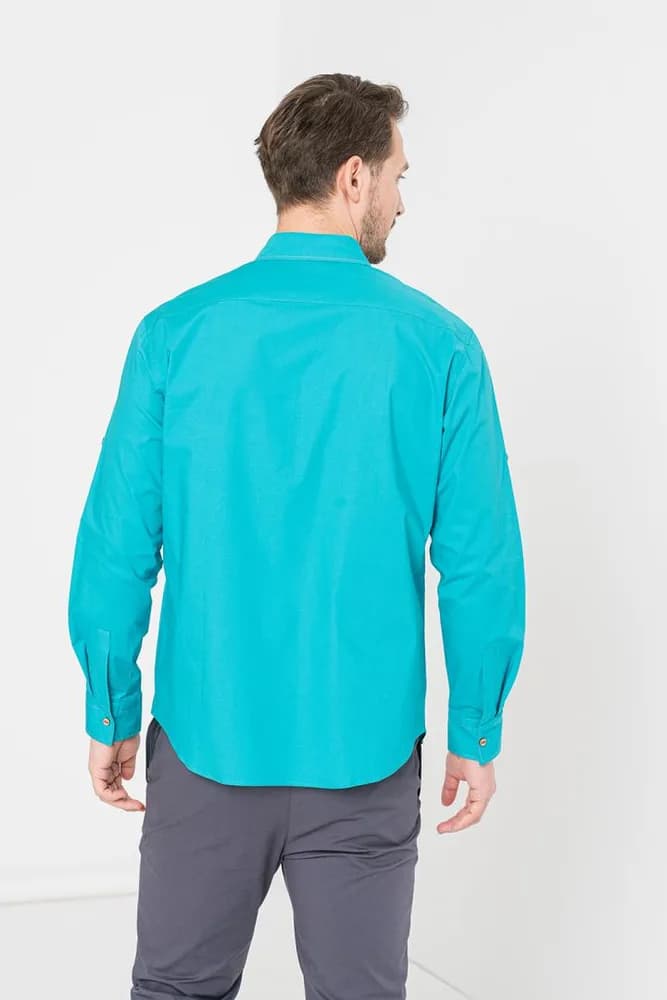 CAMASA CASUAL BARBATI TURQOISE XL — miniatură