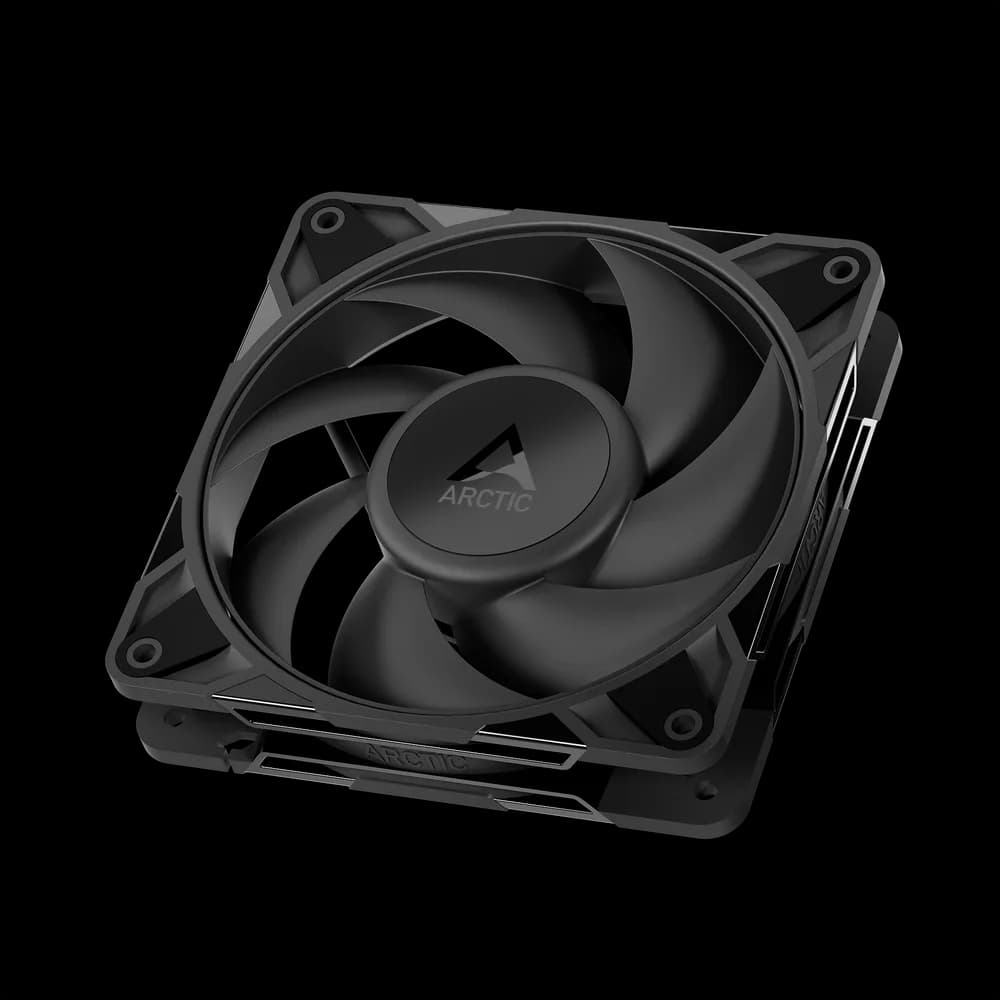 Ventilator Arctic "P12 Pro PST LN", 120mm, 450 - 2000 RPM, FDB, 49 cfm, 4-Pin Fan Plug + 4-Pin Socket, negru, "ACFAN00343A" — miniatură