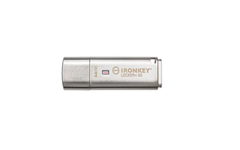 Memorie USB Kingston IronKey Keypad 200 64GB, USB Type-A, Argintiu