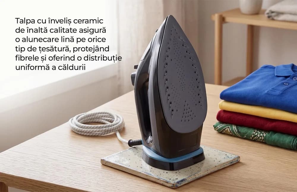 Fier de călcat HEINNER CeramiSoft HSI-A2400BLBK — miniatură