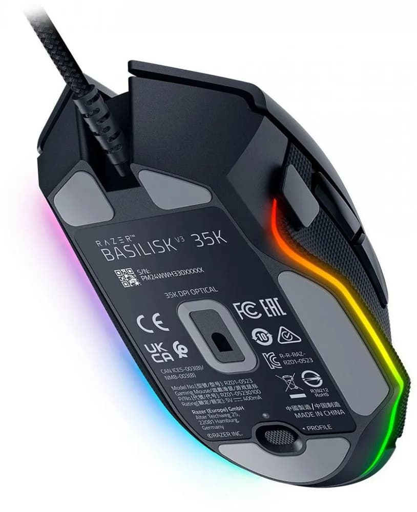 Mouse Gaming Wireless Razer Basilisk V3 35K, 35000 dpi, negru — miniatură