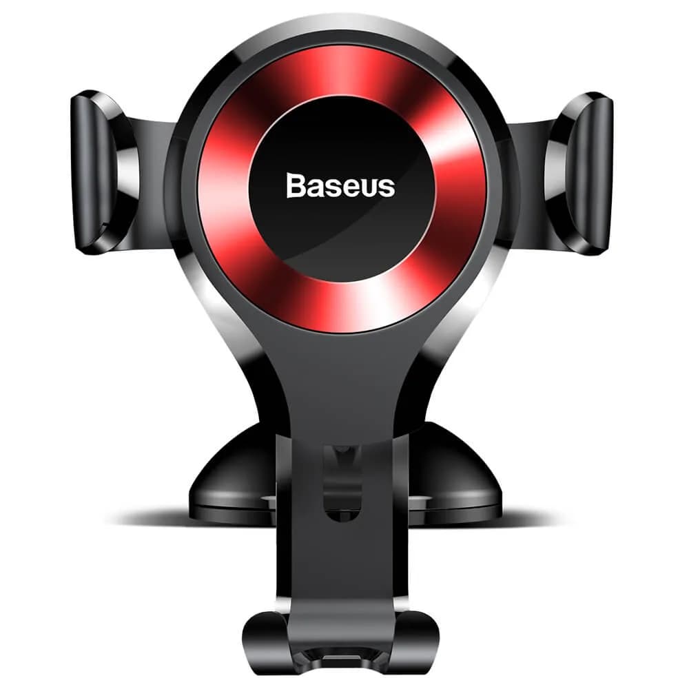 SUPORT AUTO Baseus Osculum pt. SmartPhone, fixare parbriz sau bord prin ventuza, negru + rosu "SUYL-XP09" - 6953156268784 — miniatură