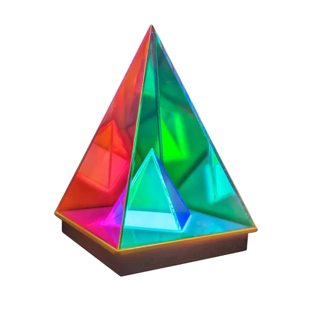 Set lumini prism 3D: Cub, Piramidă și Diamant — miniatură