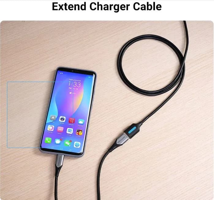 Cablu USB prelungitor Vention, USB 3.2 gen 1 (T) la USB 3.2 gen 1 (M), 0.5m rata transfer 5 Gbps, invelis PVC, negru, "CBHBD" - 6922794748859 — miniatură