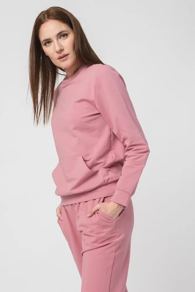 BLUZA COTON CASUAL FEMEI PINK-L — miniatură