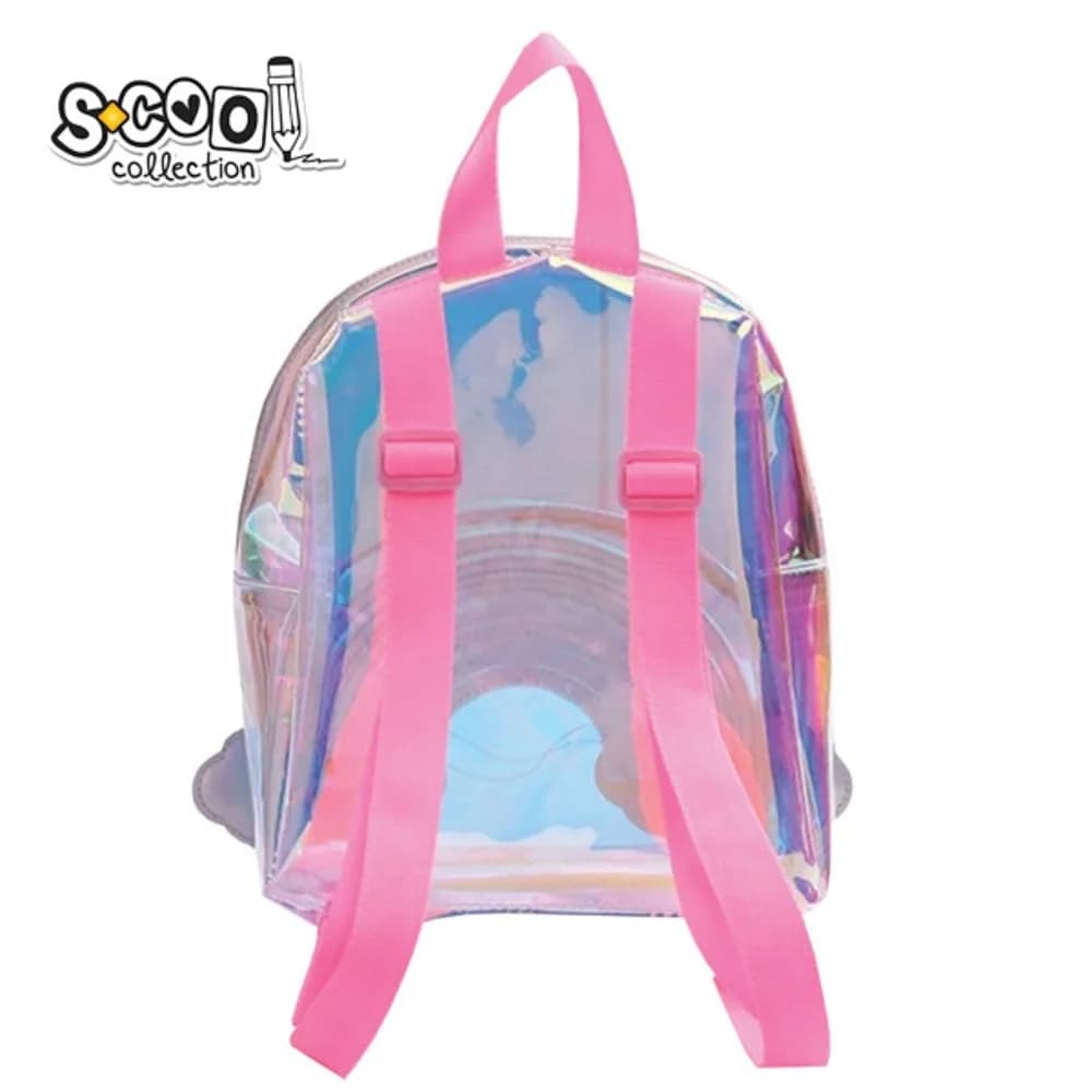 Ghiozdan gradinita transparent, 20x26x13 cm, RAINBOW - S-COOL — miniatură