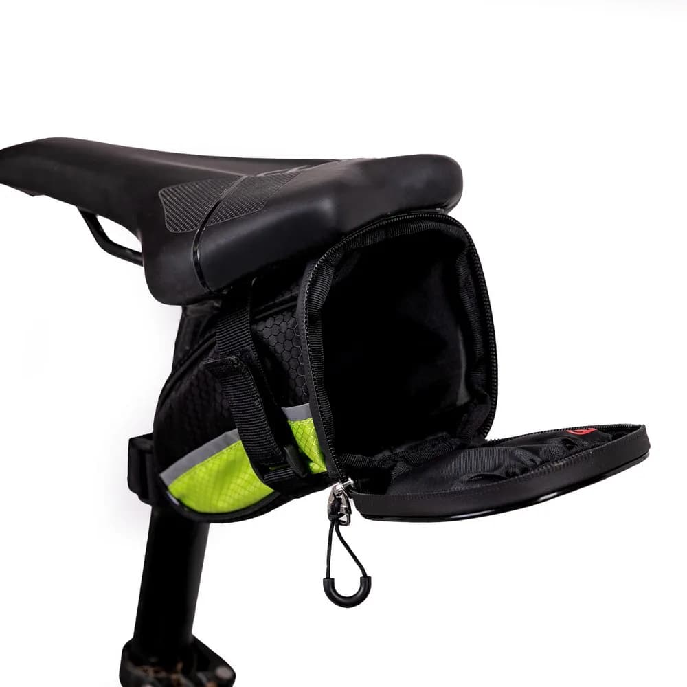 GEANTA reflectorizanta SPACER pentru Bicicleta, cu semnalizare LED prin telecomanda si de montat la sa, "SPBB-LEDSign" — miniatură