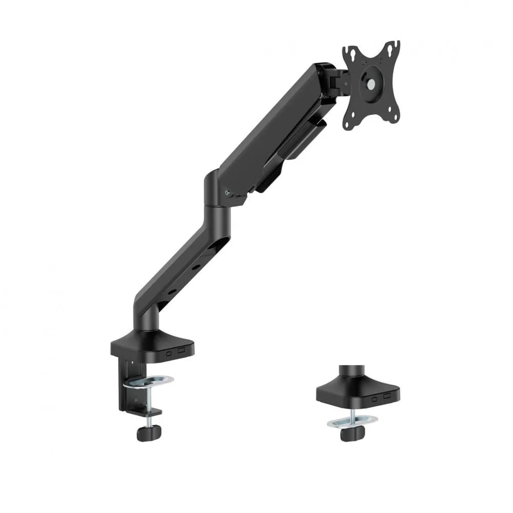 Brat monitor Serioux, tehnologie arc cu gaz, compatibilitate dimensiune ecran 17"-40" greutate suportata (per ecran) 2~12kg, VESA 75x75,100x100, Tilt +90° ~-90°, Swivel +90°~-90° — miniatură