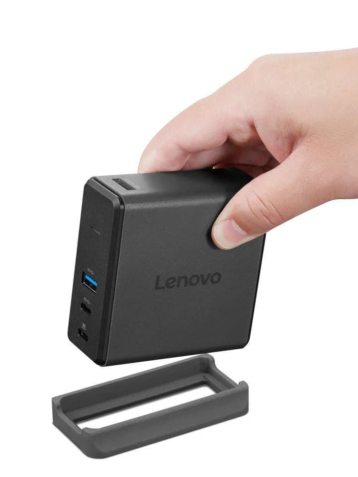 Lenovo X9 Charging GaN Dock Prin cablu USB 3.2 Gen 2 (3.1 Gen 2) Type-C Gri — miniatură