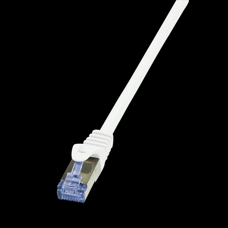PATCH CORD S/FTP LOGILINK Cat7, LSZH, cupru, 600MHz, mufe RJ45 Cat6a, 5 m, alb, AWG26, dublu ecranat "CQ4071S"