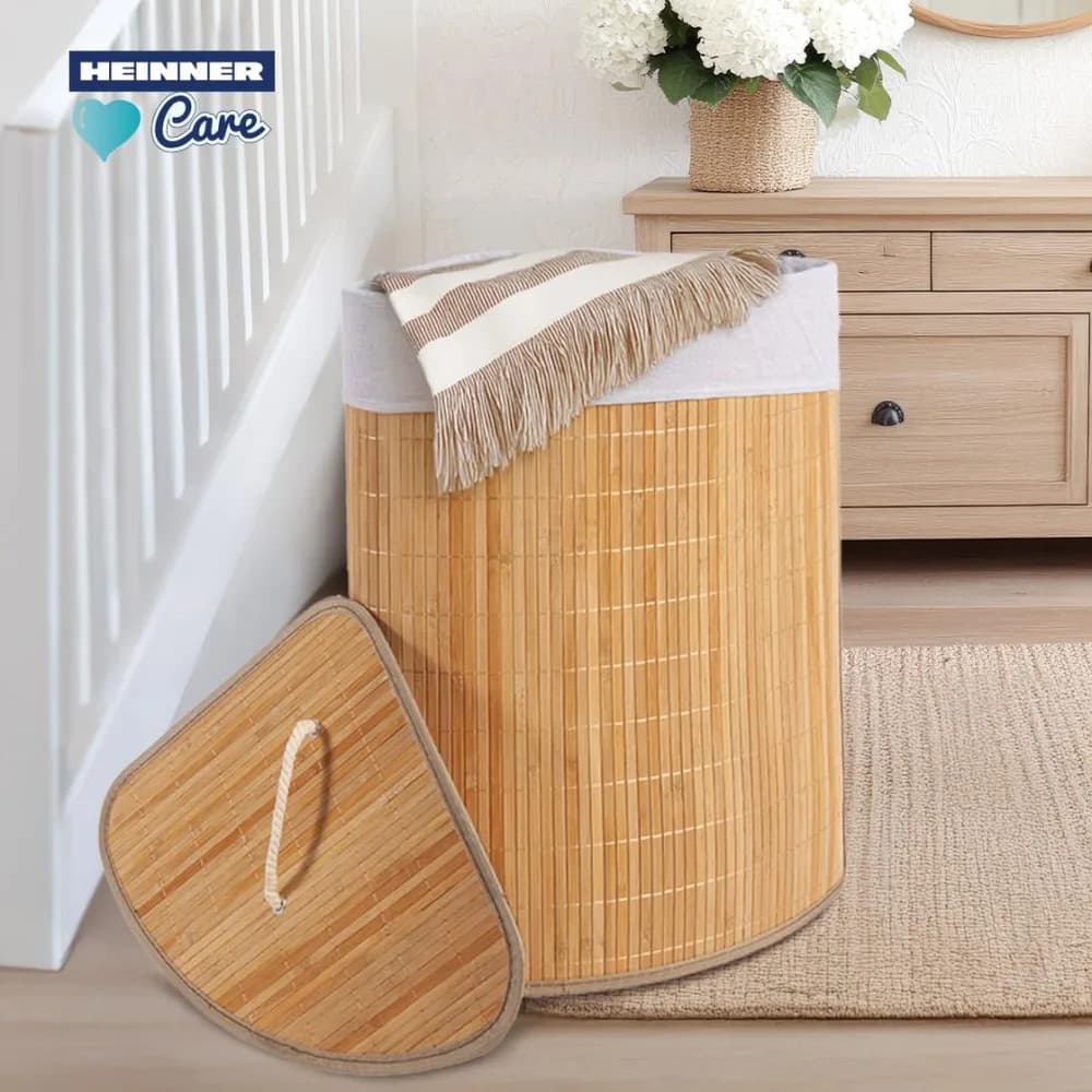 COS DE RUFE DIN BAMBUS PENTRU COLT, 35x35x60 CM, 55 L — miniatură