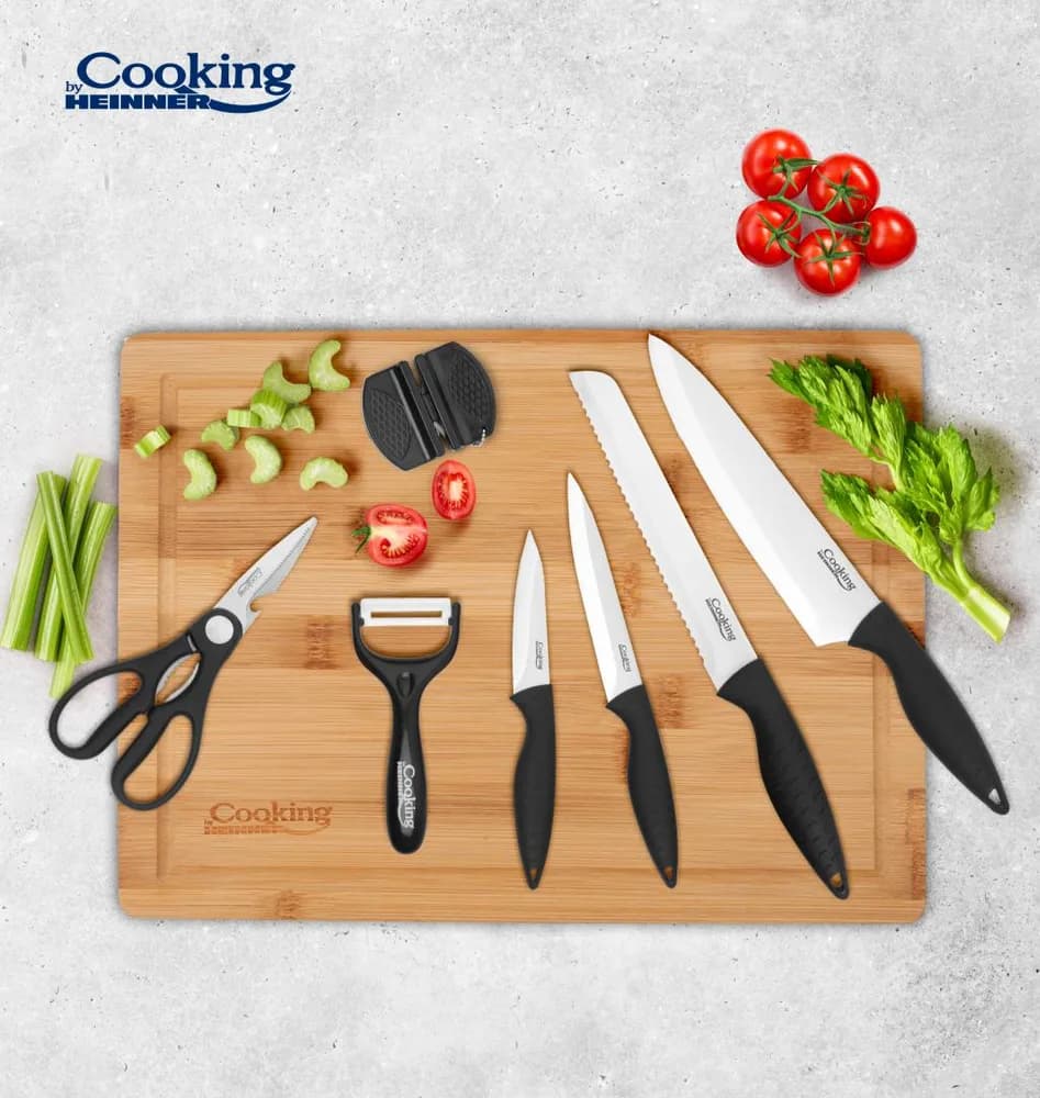 SET CUTITE DE BUCATARIE 8 PIESE, CARERA, COOKING BY HEINNER — miniatură