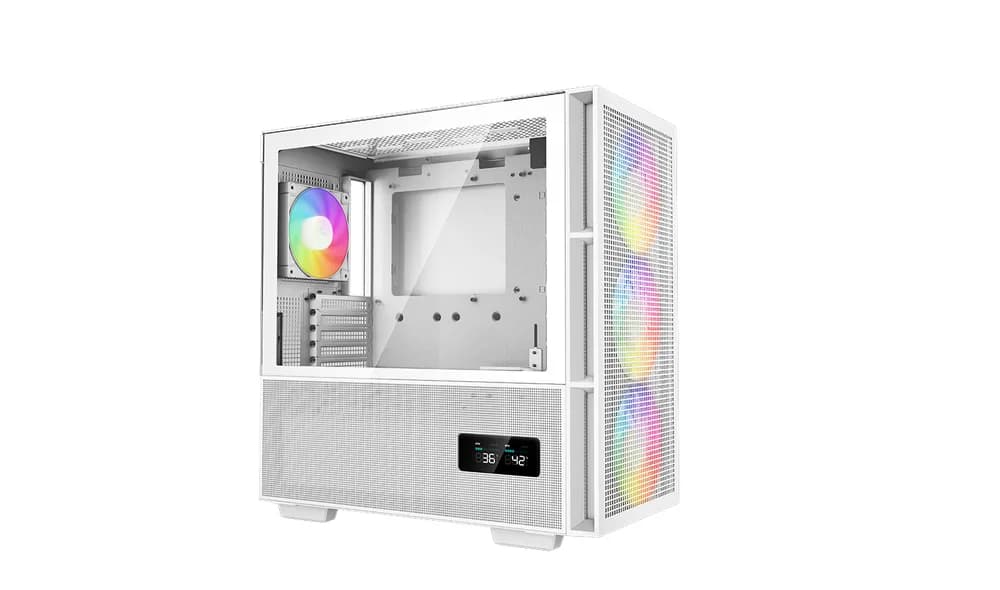 CARCASA DeepCool "CH560 DIGITAL WH", Middle Tower, ATX, fara sursa, sticla securizata,4 ventilatoare incluse,iluminare RGB, alb, USB 3.2 gen 1 x 1, USB Type-C x 1,Jack 3.5mm "R-CH560-WHAPE4D-G-1" — miniatură
