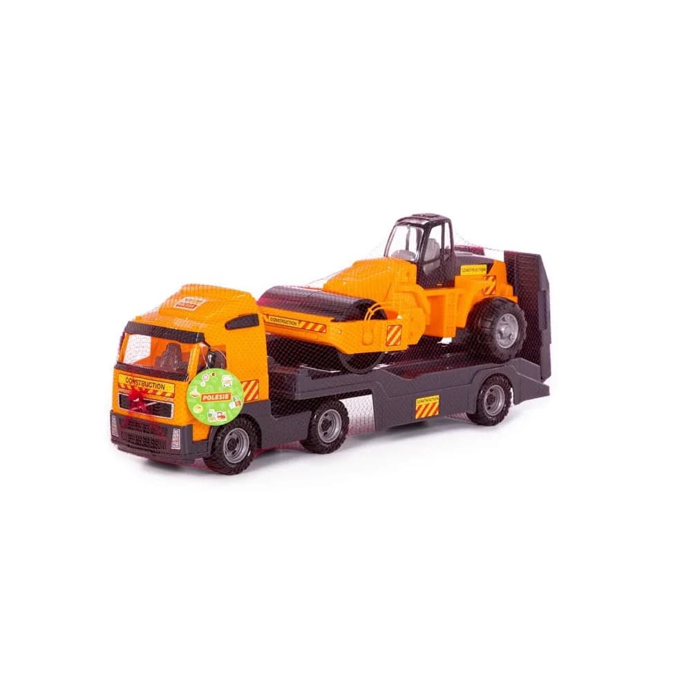 Trailer+cilindru asfalt - Volvo PowerTruck, 89x19x25 cm, Wader — miniatură