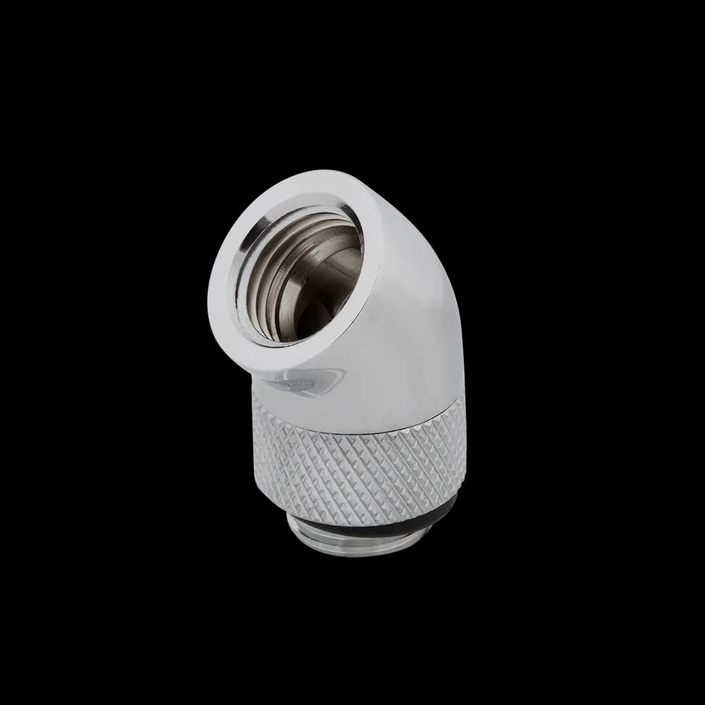 FITTING adaptor CORSAIR, filet G1/4", fitting angled rotary 45°, chrome, "CX-9055001-WW" — miniatură