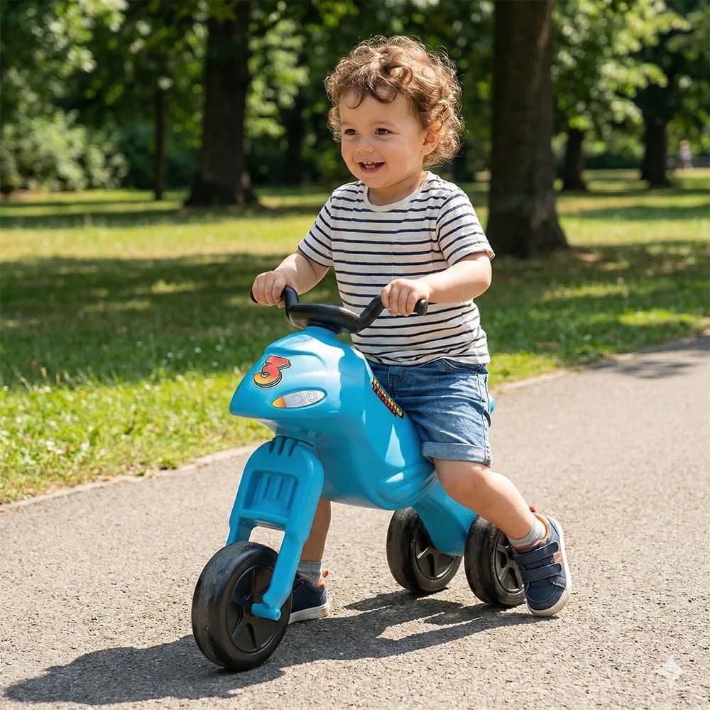 Motocicleta fara pedale, albastru deschis - ROBENTOYS — miniatură