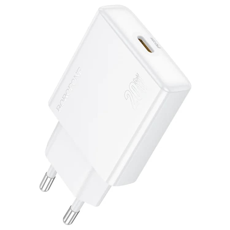 INCARCATOR retea Borofone "BN23", Quick Charge 20W, 1 x USB Type-C, alb "6941991115608"