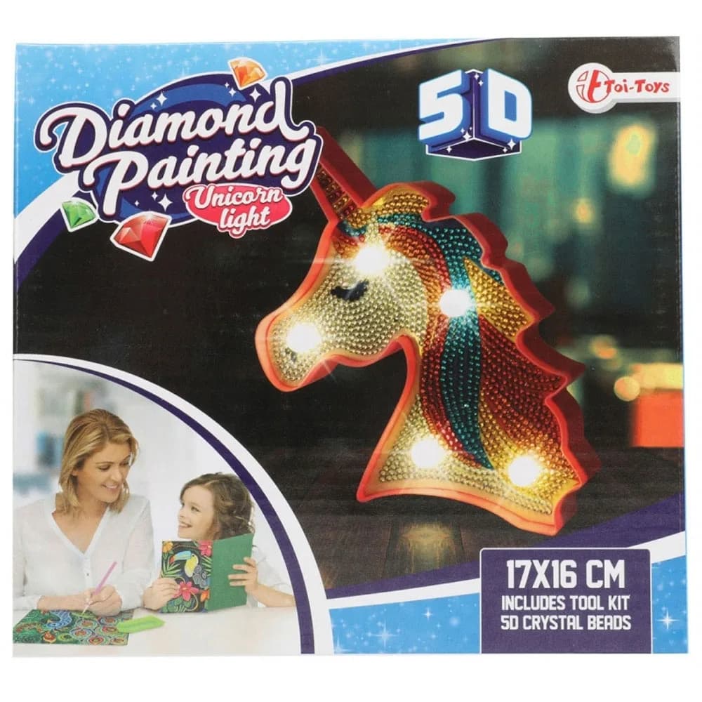 Set creatie cu diamante, lampa unicorn - Toi-Toys — miniatură