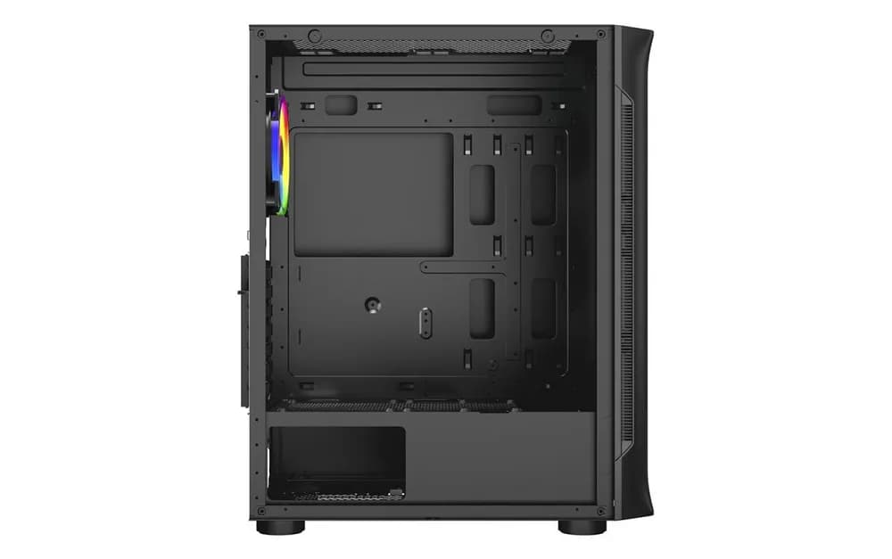 Carcasa SPACER SPCS-GC-SHIELD, RGB, Mid Tower, Black — miniatură