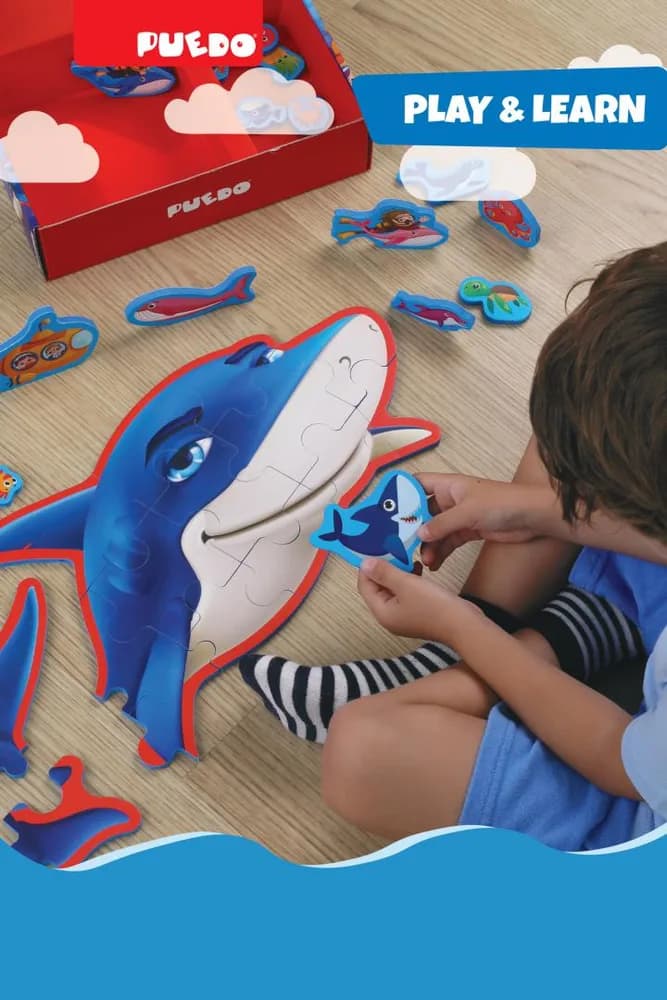 PUZZLE DIN SPUMA EVA, LUMEA MARINA, PUEDO — miniatură